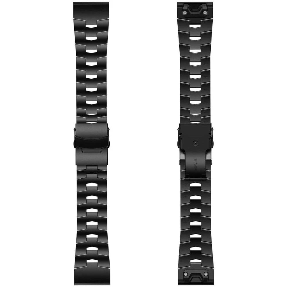 Garmin Fenix 6 / 6 Pro / 5 / 5 Plus / Forerunner 935 Edelstahl Armband mit Butterfly Verschluss (Gelenkumfang: 220mm) - Schwarz