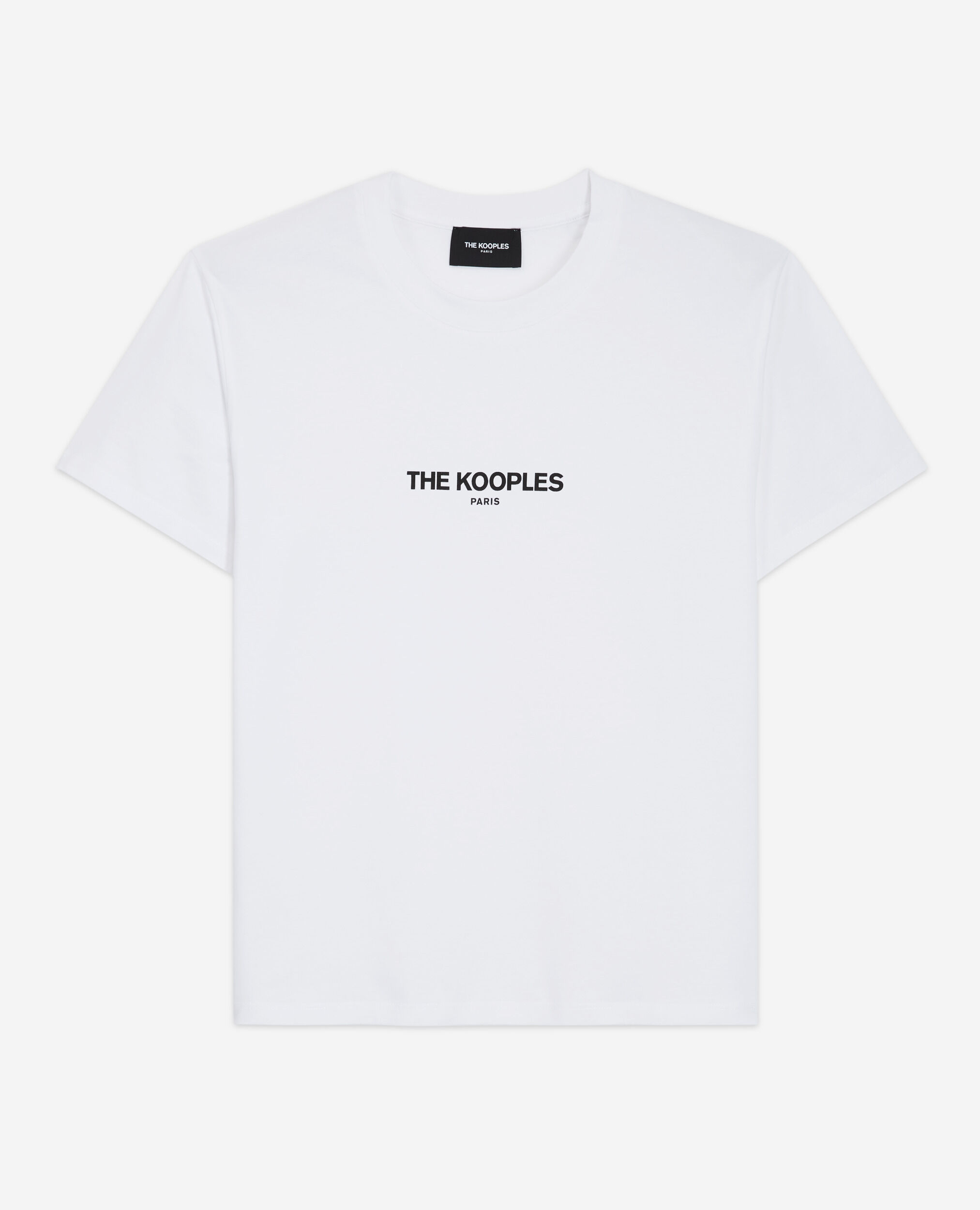 T-shirt blanc coton à logo imprimé