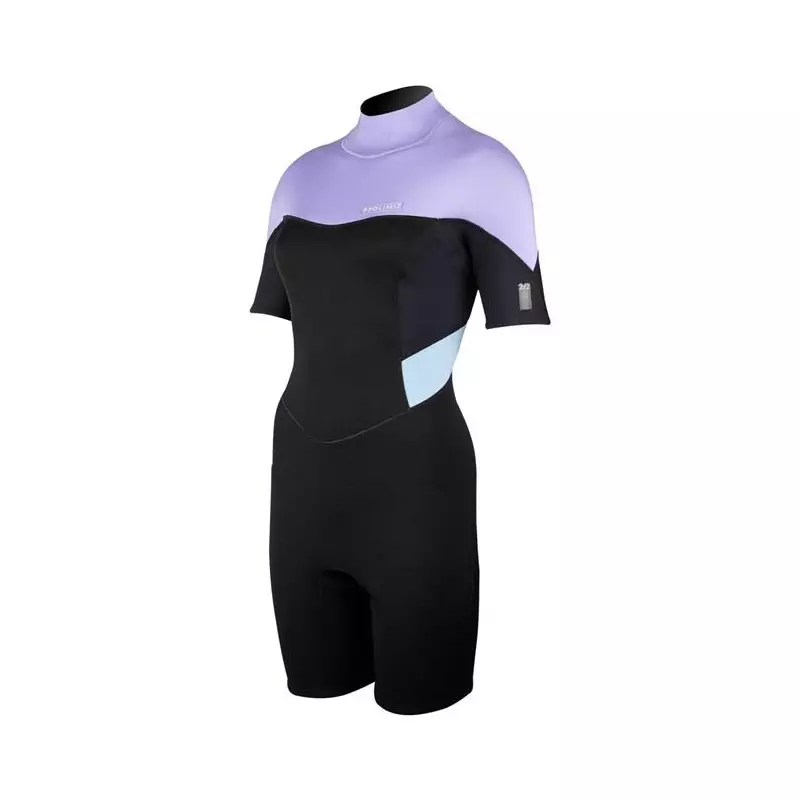 Combinaison shorty femme PROLIMIT Fire Backzip 2/2 Q-lining FL Lavender/Black
