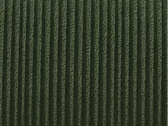 Canapé d'angle modulable avec pouf en velours côtelé vert NOUMARA
