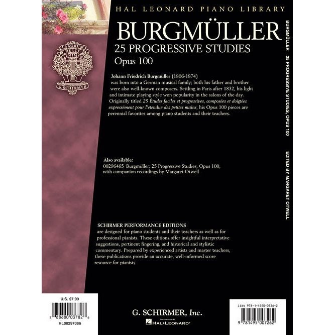 G. Schirmer -Burgmüller - 25 Progressive Studies Op. 100
