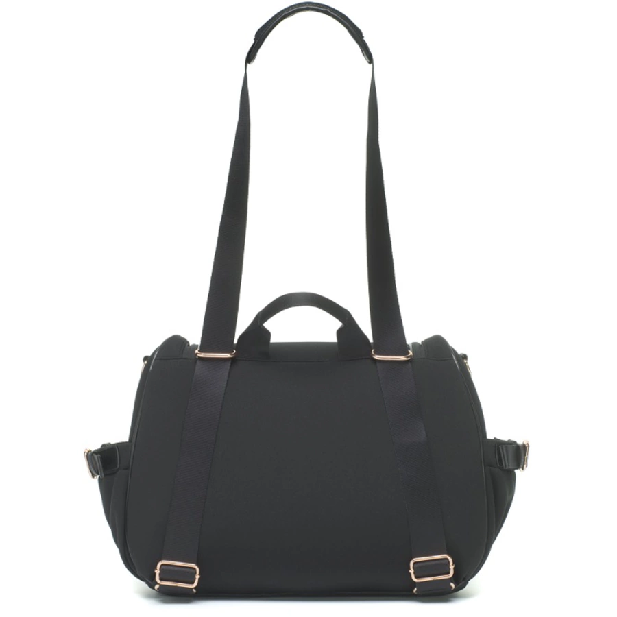 storksak Wickelrucksack Poppy Luxe Black Scuba