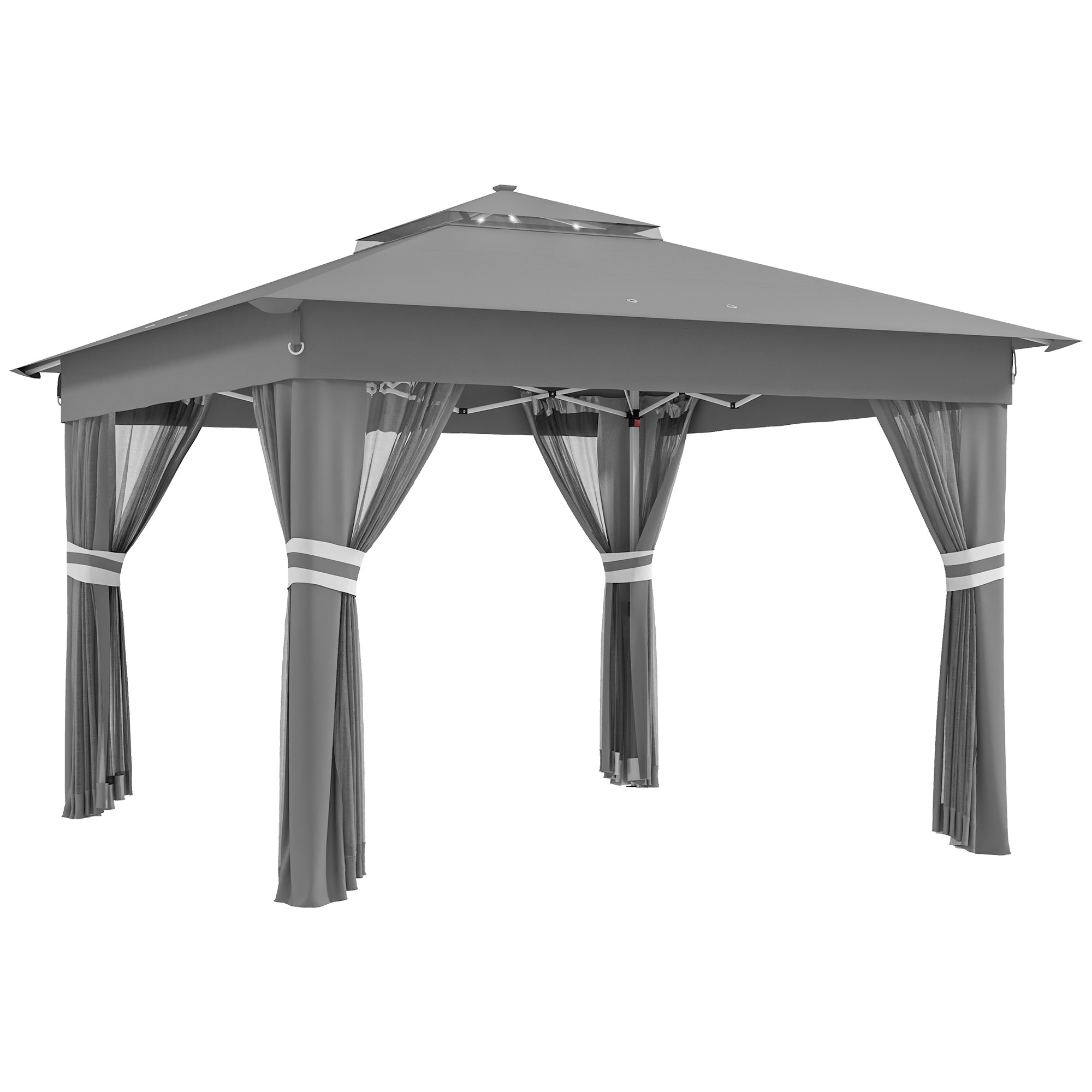 Tenda dobrável Outsunny cinza