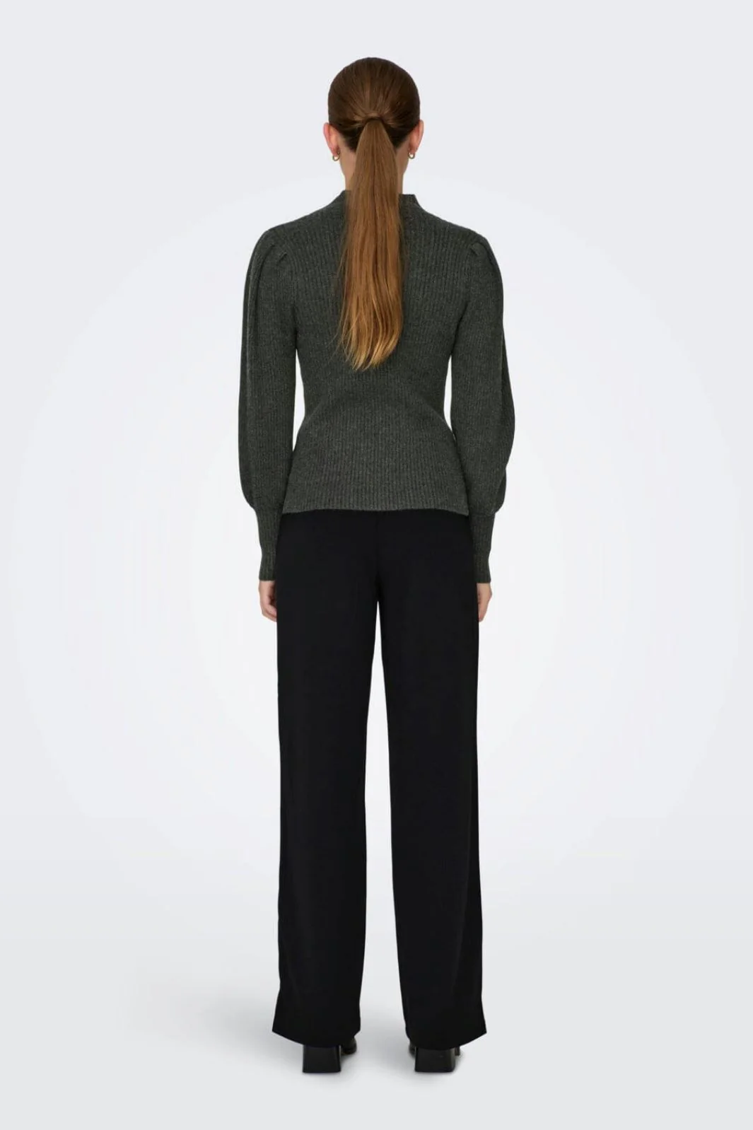 Only Onlkatia L/S Highneck Pullover Knt 3716993 dark grey melange