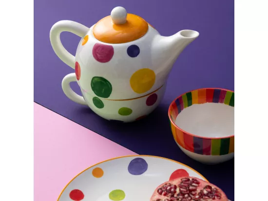 Théière & Tasse avec Sous-Tasse 
