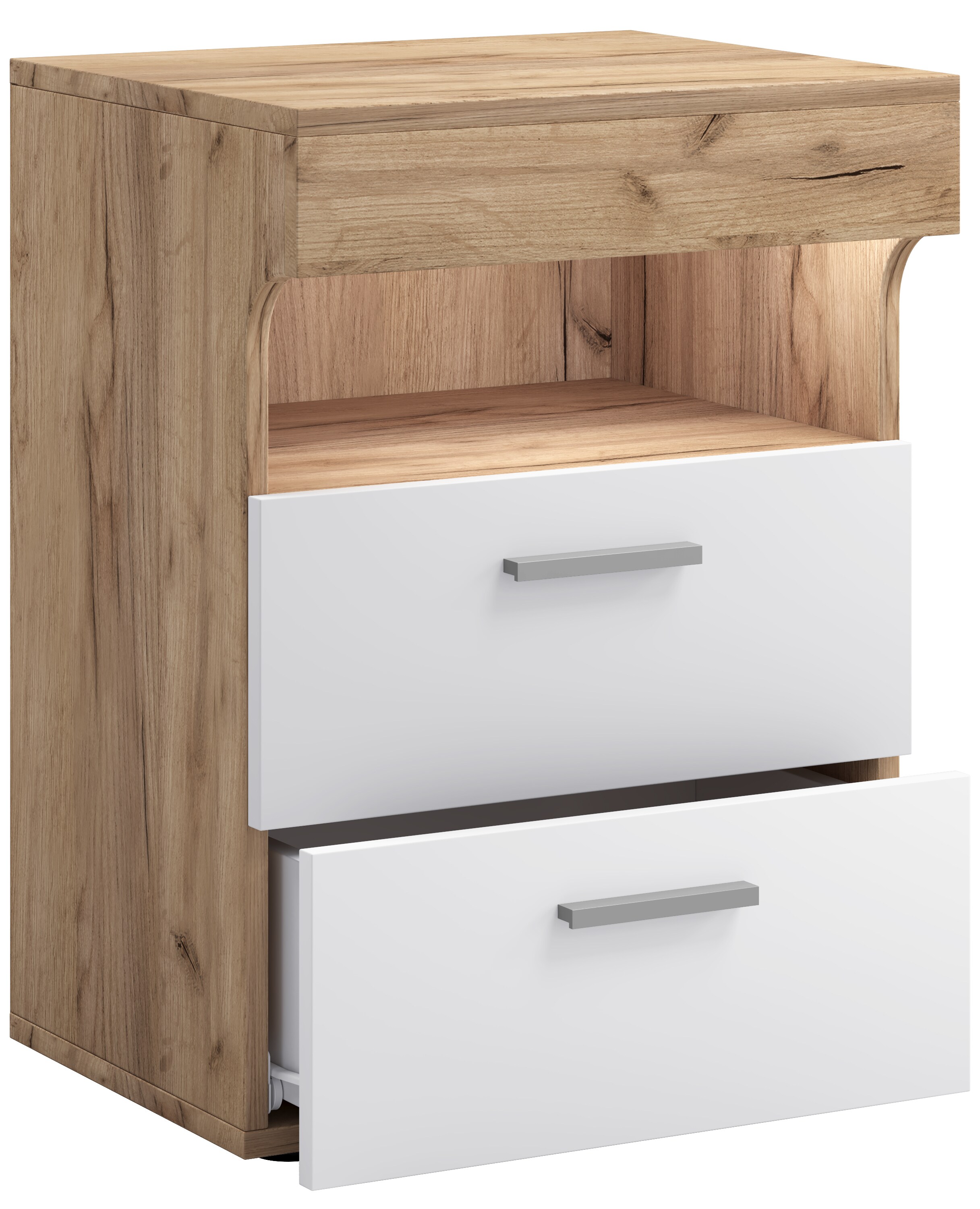 VCM Nachtschrank Beistelltisch Schublade Konsole Boxspring Nachttisch Slepal L