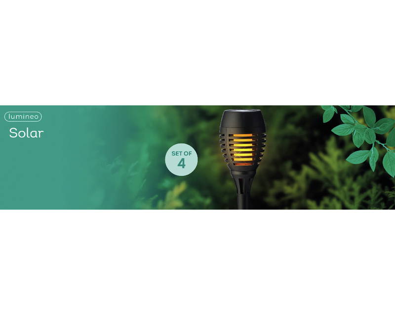 Lumineo Solar Fackel Set 4 tlg.