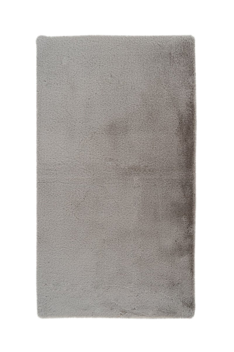 Kortpolig tapijt Oasisia lichtgrijs 22 mm effen kleur 50 x 90 cm