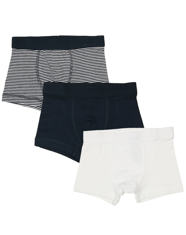 Boxershorts JACKY BASIC 3er-Pack gestreift in marine/weiß