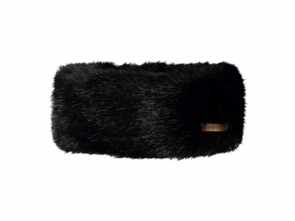 BARTS Stirnband Schwarz Textil  Fell-Imitation