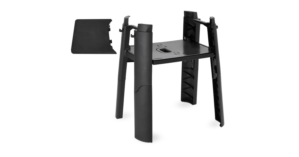 WeberOnderstel met zijtafel voor Lumin-elektrische barbecue grillonderstel  (Zwart)