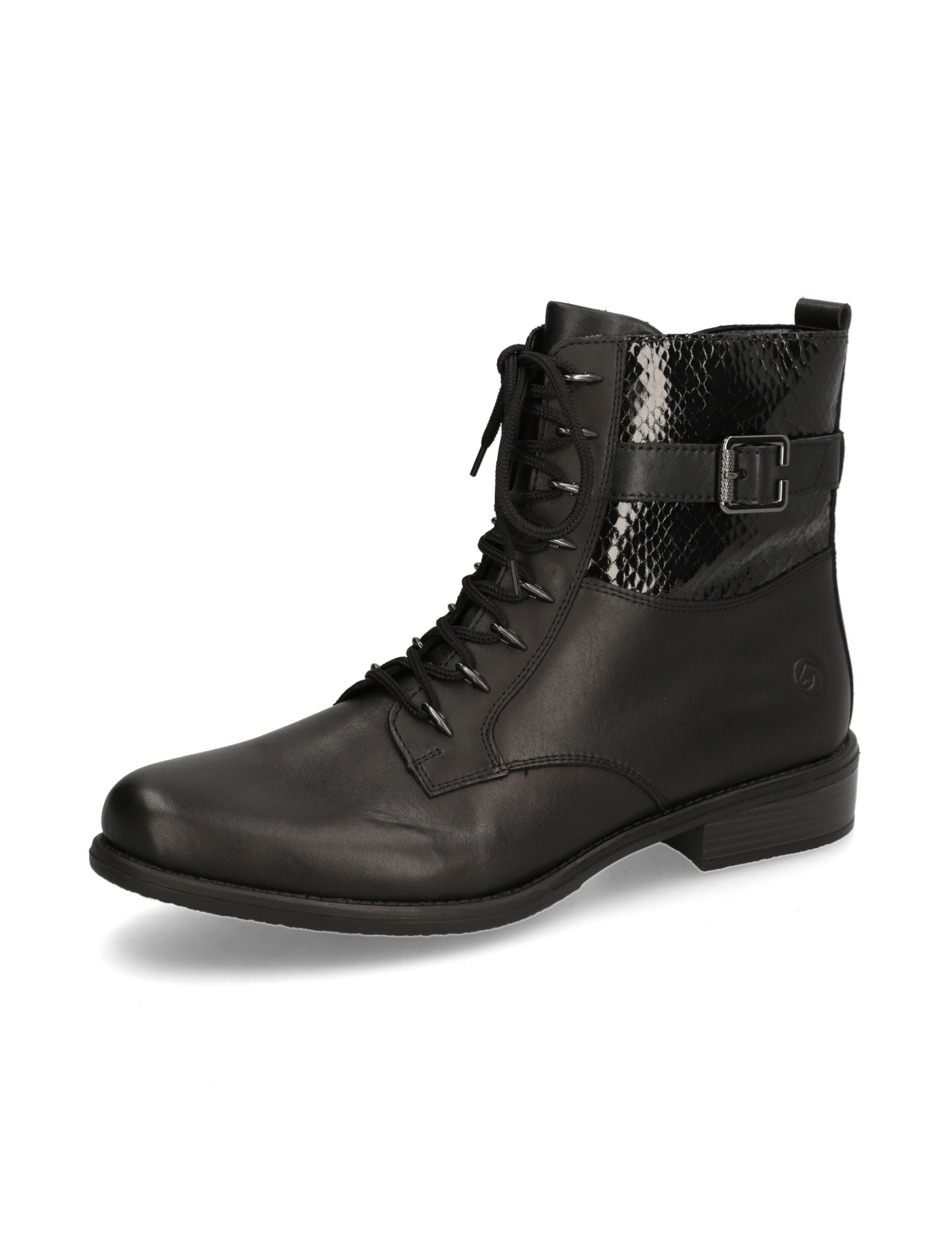 Lederkombination Schnürstiefelette