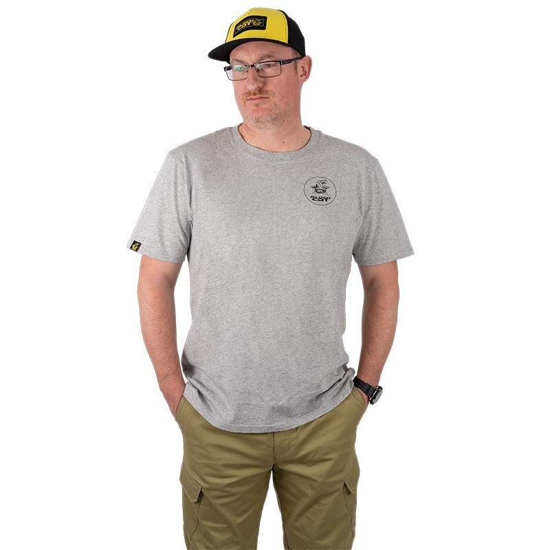 Tee Shirt Manches Courtes Homme Black Cat Grey Marl Tshirt - Gris