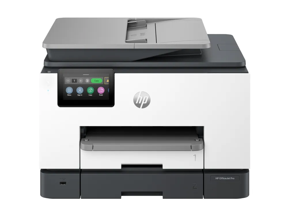 HP Officejet Pro 9130b All-in-One - Multifunktionsprinter - farve - blækprinter - Legal (216 x 356 mm) (original) - A4/Legal (medie) - op til 23 spm (kopiering) - op til 25 spm (udskriver) - 250 ark - 33.6 Kbps - USB 2.0, LAN, Wi-Fi(ac), USB vært - c