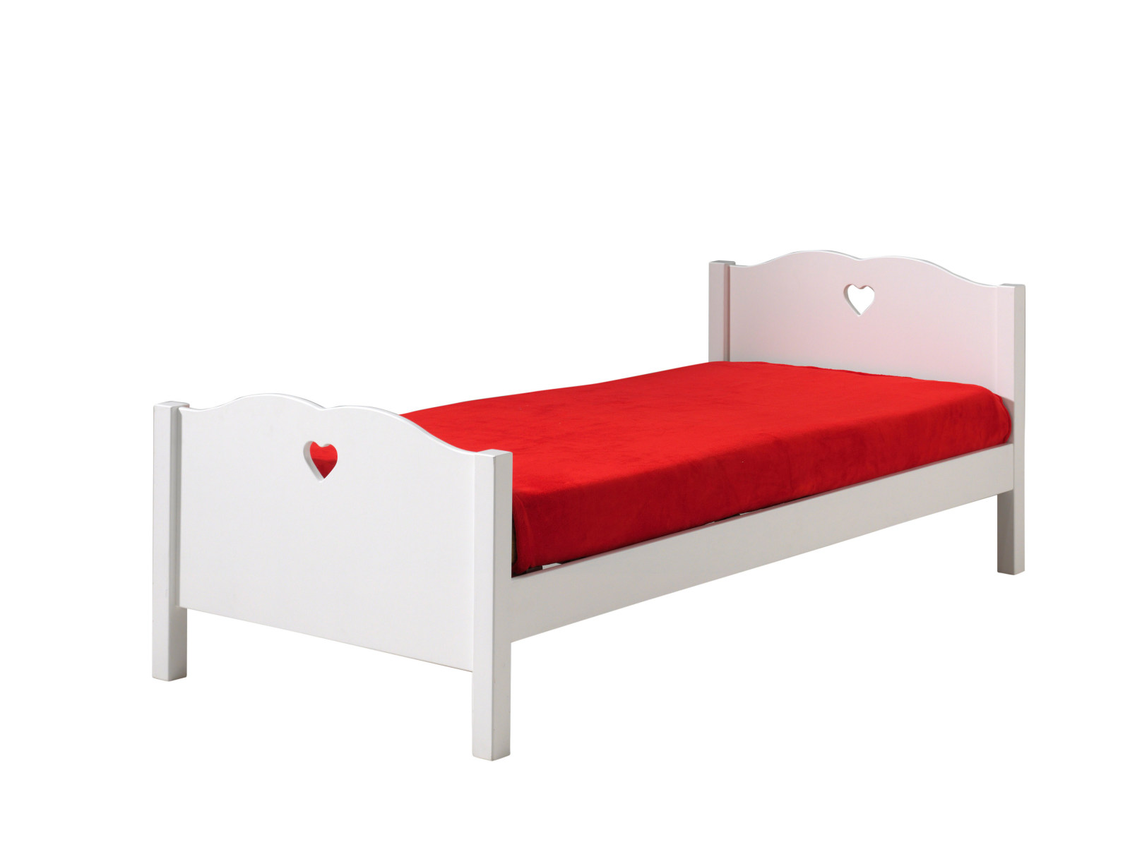 Einzelbett AMORI - weiß - 90x200 cm