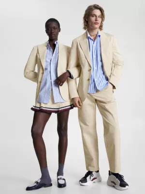 Blazer chino de abotoamento simples