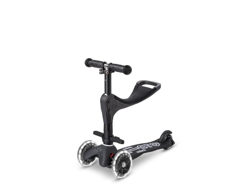 Micro Mobility Kickboard Mini Micro 3in1 Deluxe Eco Schwarz Kids Scooter aus recycelten Fischernetzen