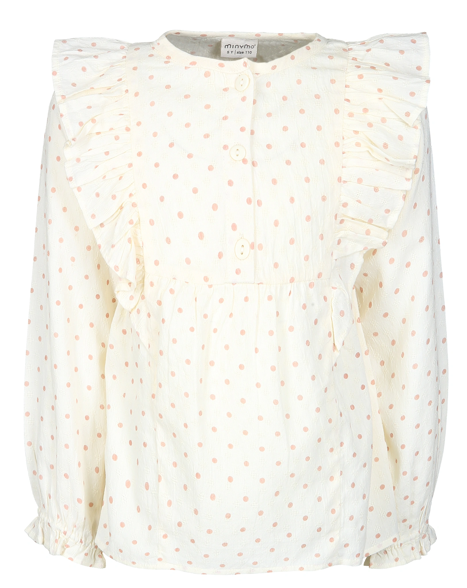 Langarm-Bluse RUFFLE in seedpearl