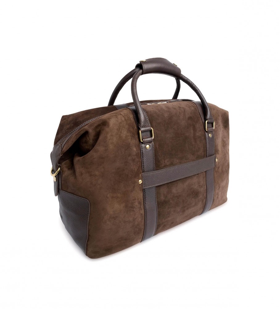 Bolsa de viagem Hackett Ludgate em couro marrom