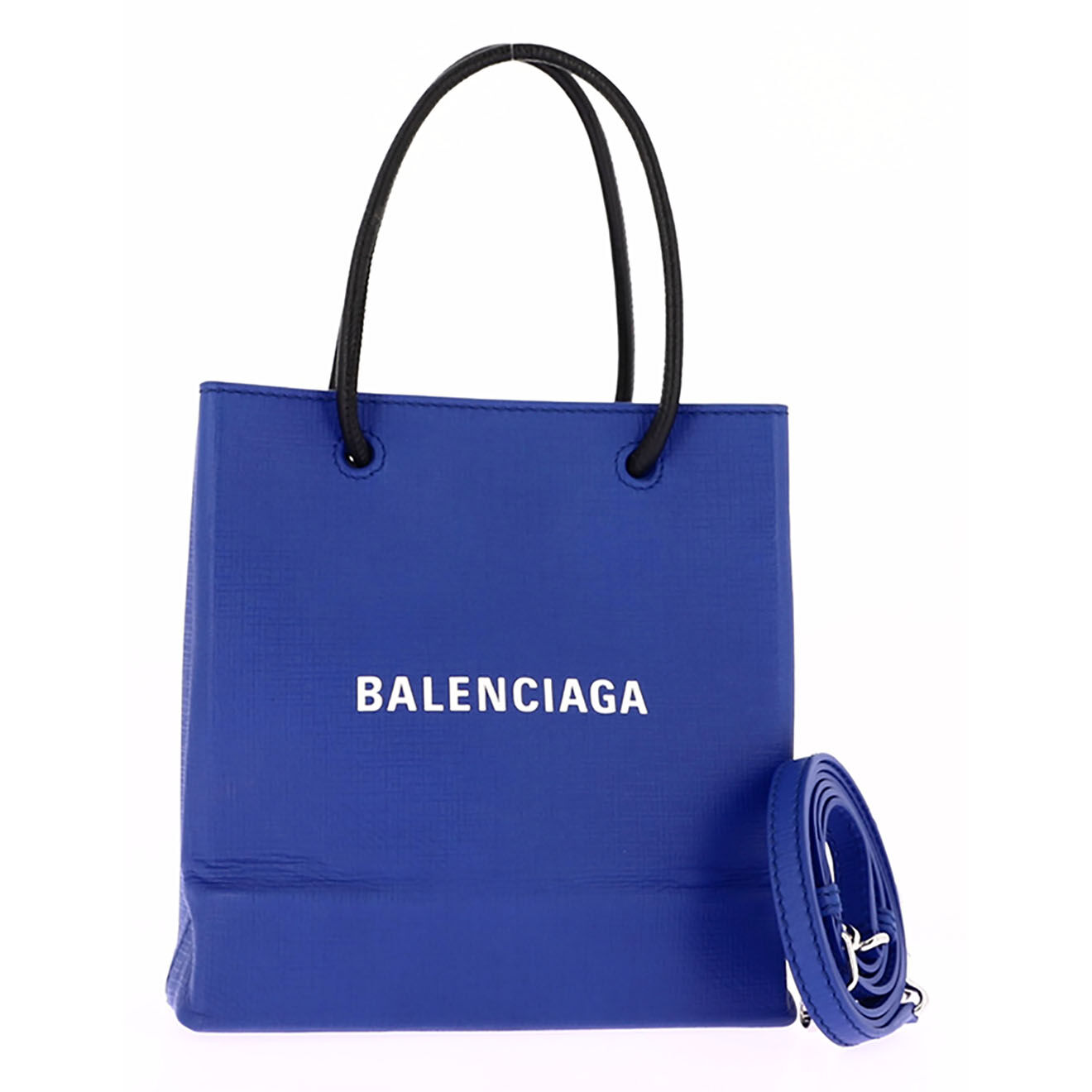 Balenciaga Sac bandoulière en Cuir bleu - Très bon état - L.19 cm