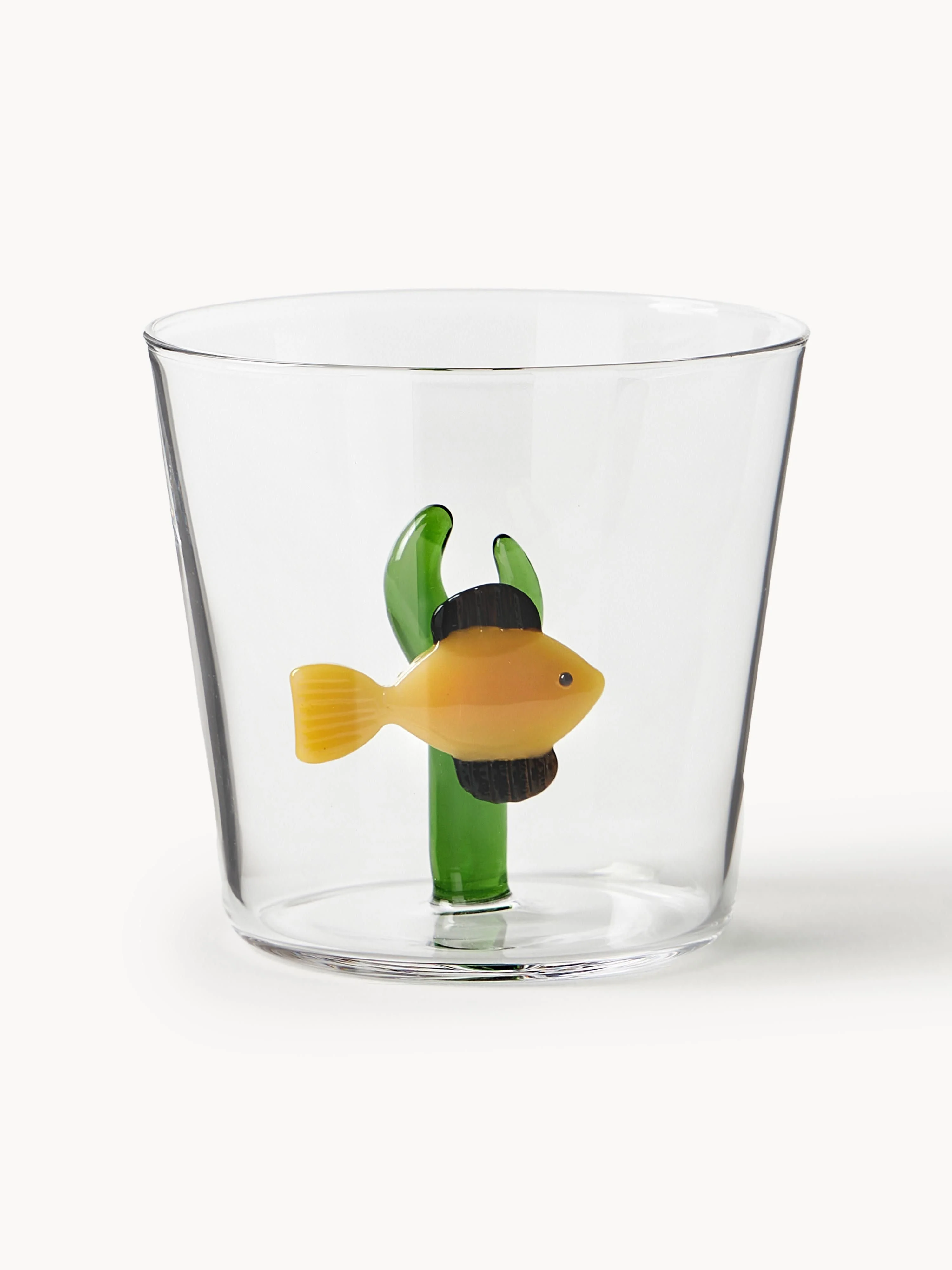 Handgemaakte waterglazen Marine Garden, 6 stuks