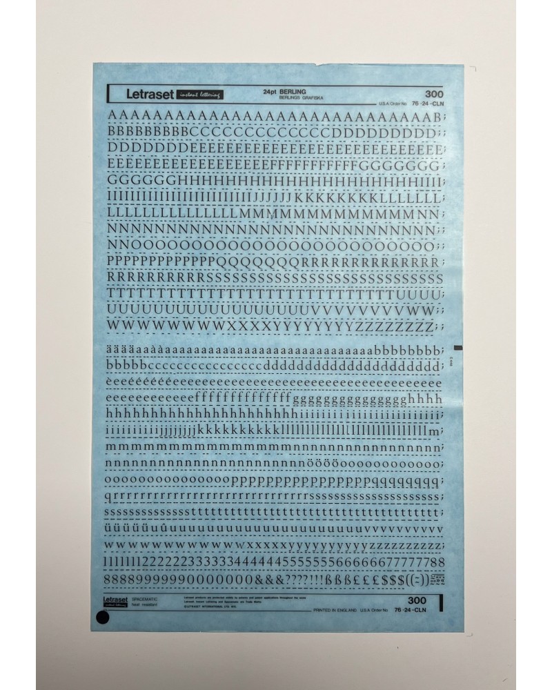 Letraset 300 - BERLING -24pt