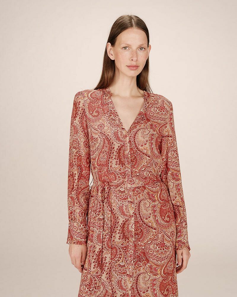 GRACE & MILA<br>Vestido maxi estampado FONTE