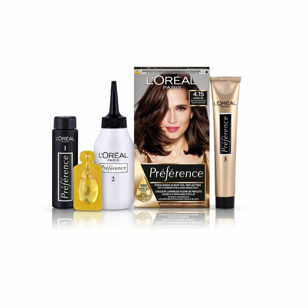 L'Oréal Préférence Permanente Haarkleuring 4.15 Diep Kastanjebruin