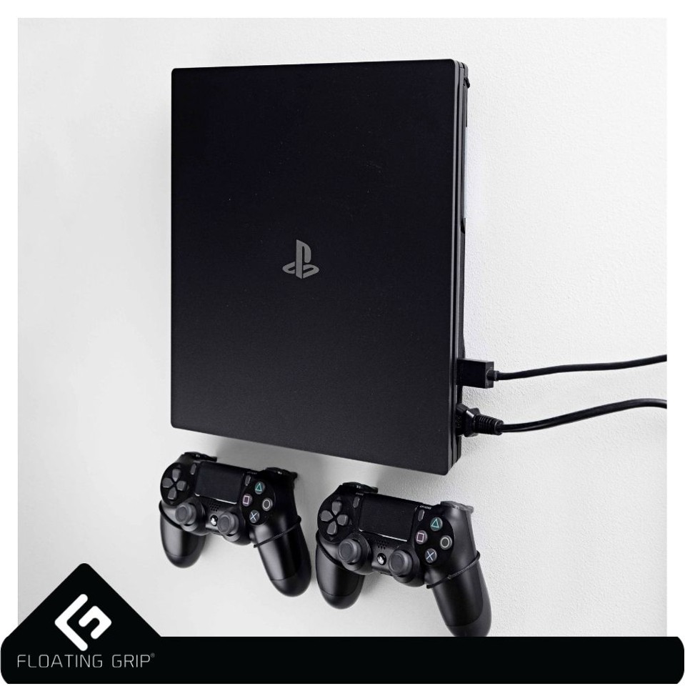 FLOATING GRIP® beslag til PlayStation 4 Pro konsol og controllers, Sort