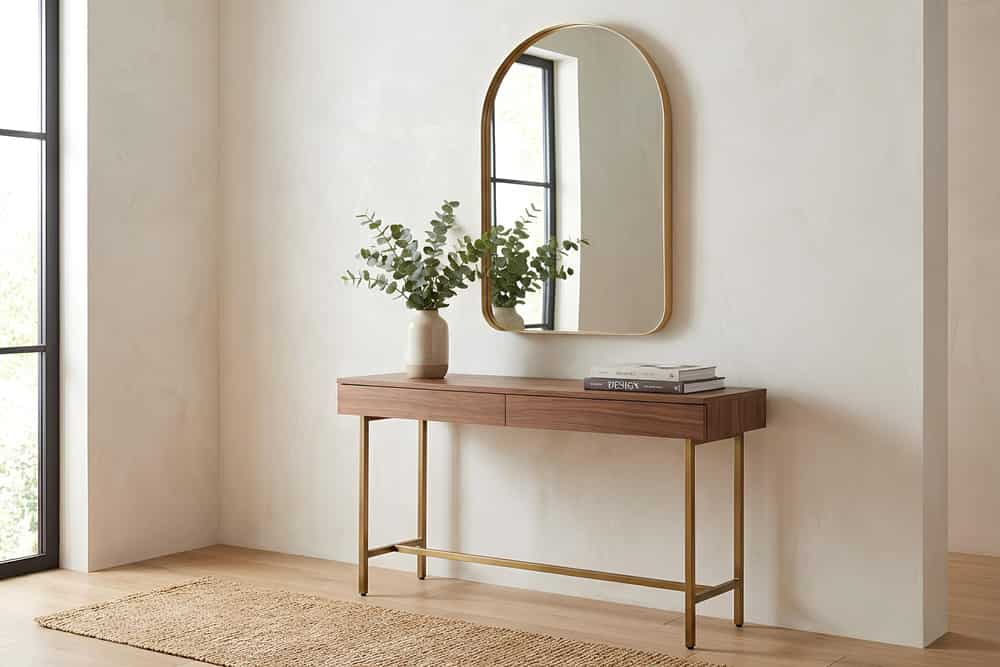 Moderner Wandspiegel ARCA 90cm gold Aluminium