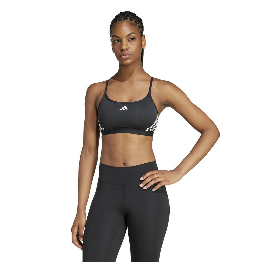 adidas Brassière AeroReact 3-Stripes - Noir/Blanc Femme