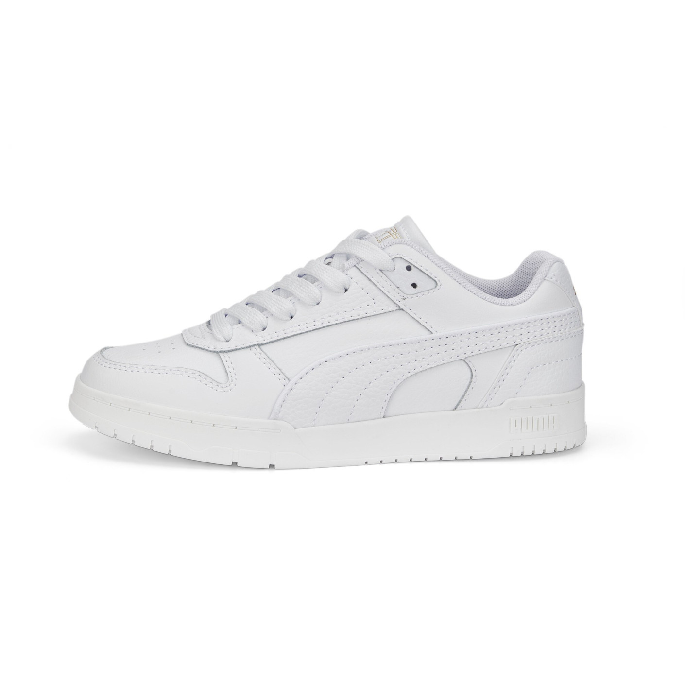 PUMA Rebound Game Low Sneakers Kids Wit Goud