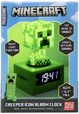 Paladone Icon Creeper Vekkeklokke