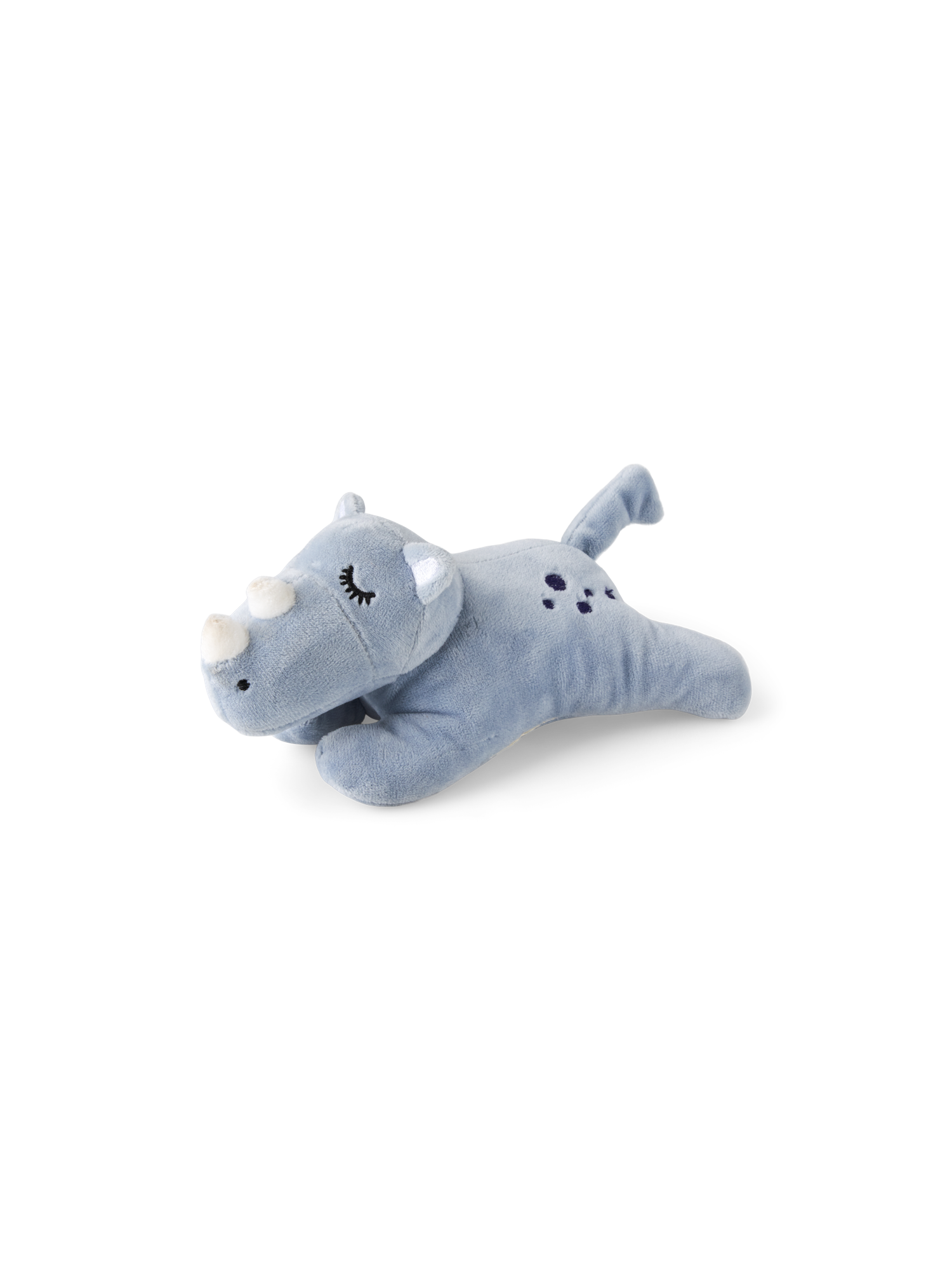 Næsehornbamse | Polyester. 18 cm. | Blue