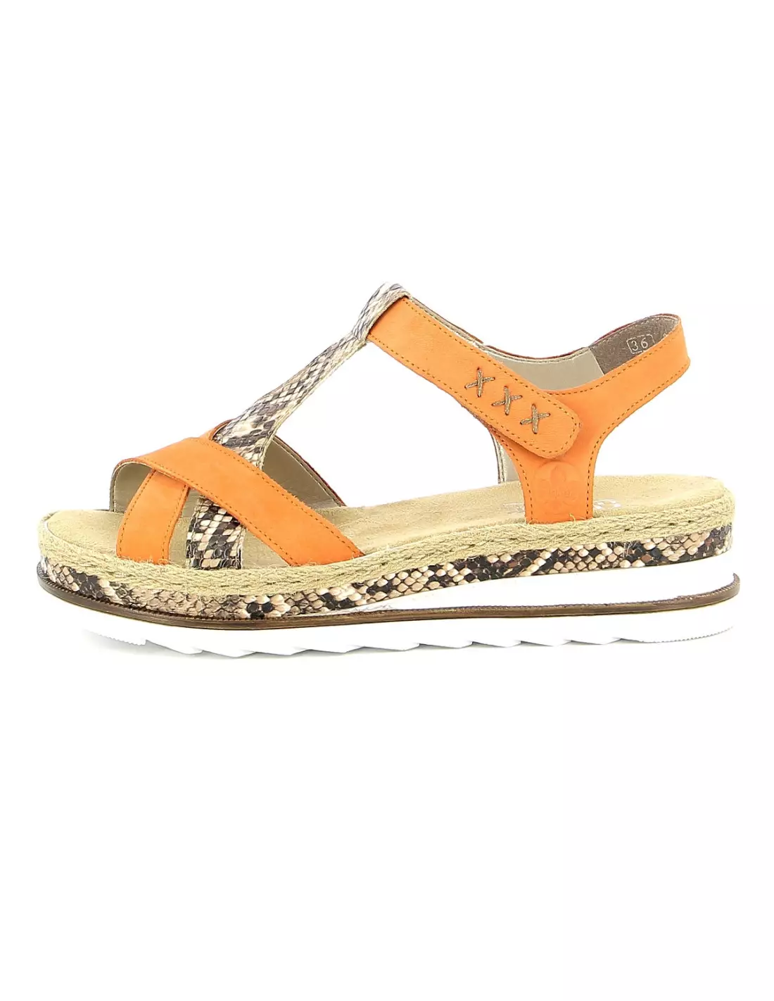 RIEKER V7919 - Sandales & nu-pieds Mandarinebrown