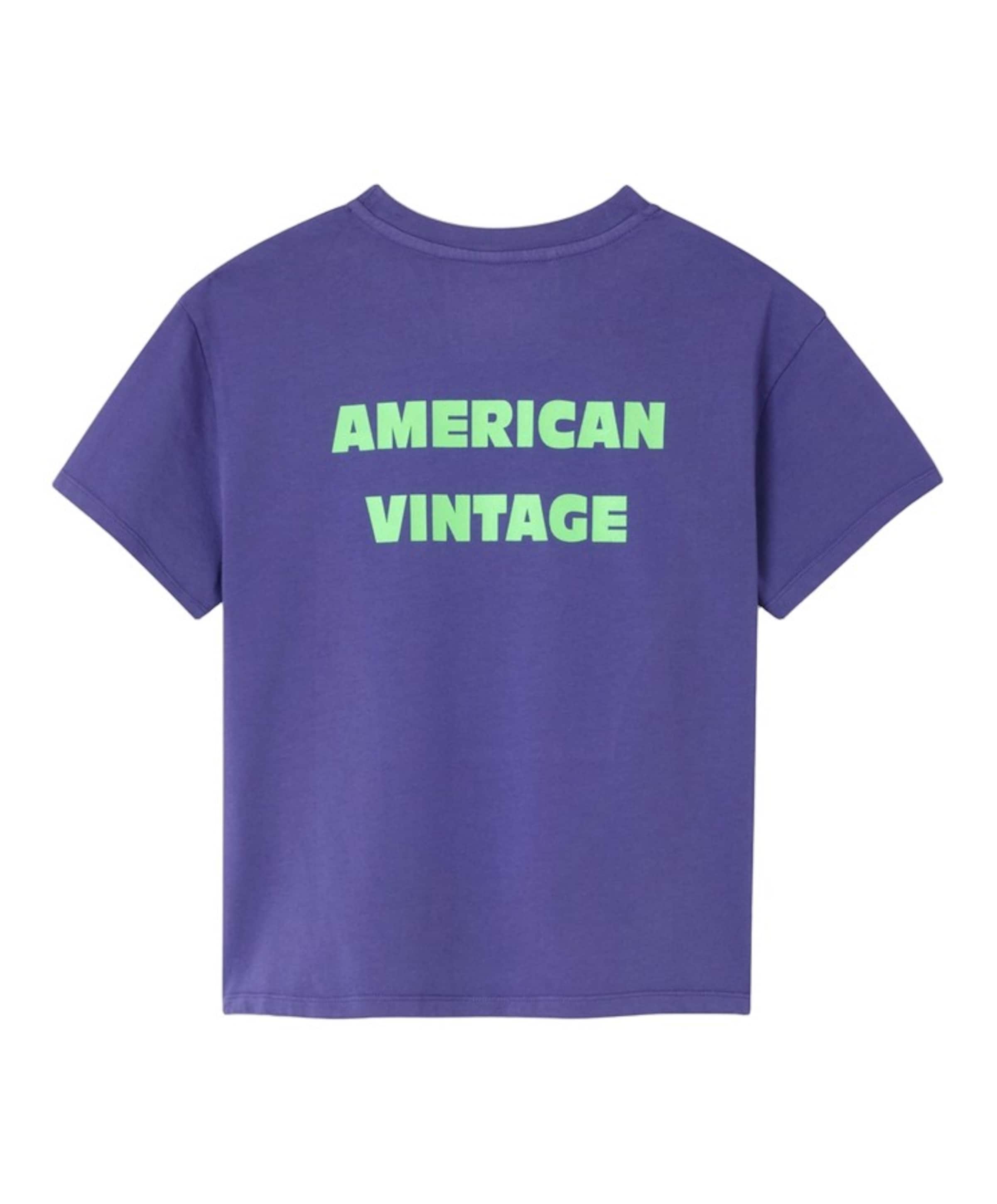 American Vintage Uniseks T-shirt blauw