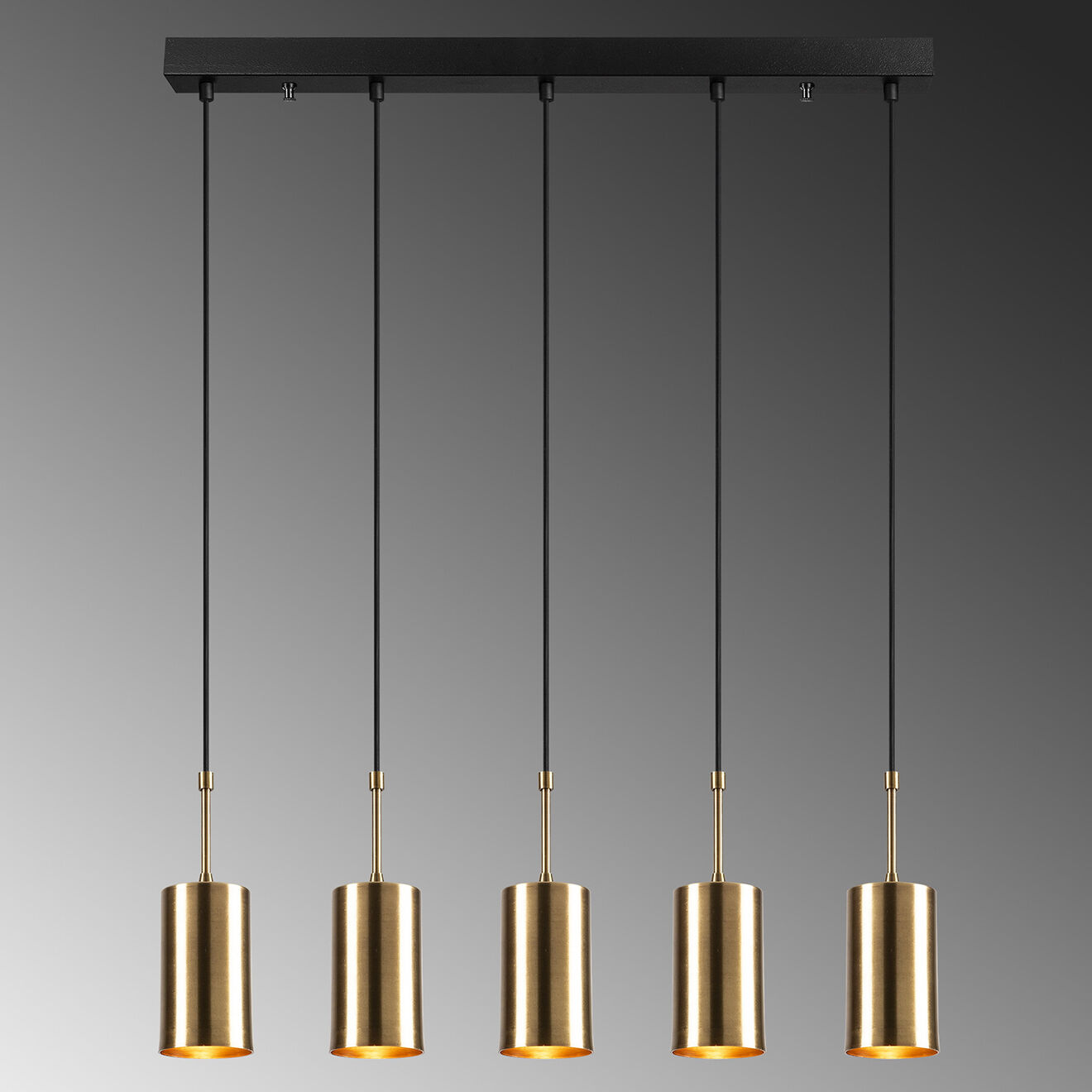 Opviq Suspension Kem noir/doré - 79x9x120 cm