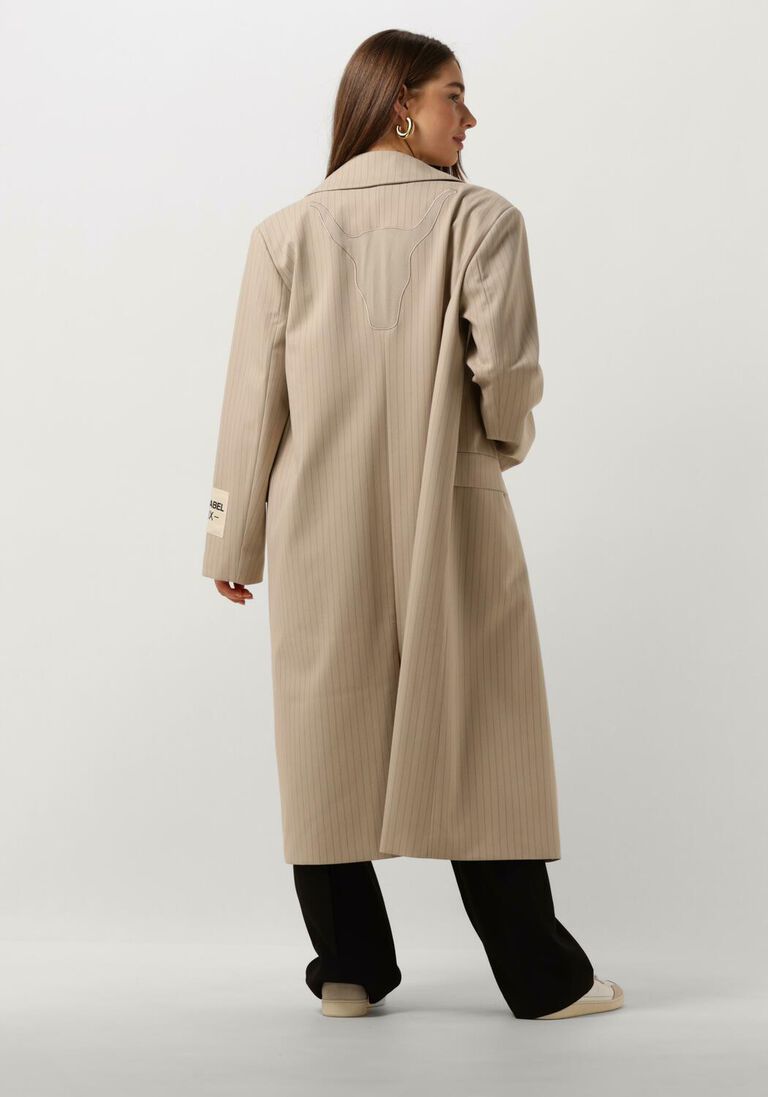 ALIX THE LABEL zand alix the label mantel ladies woven pinstripe coat