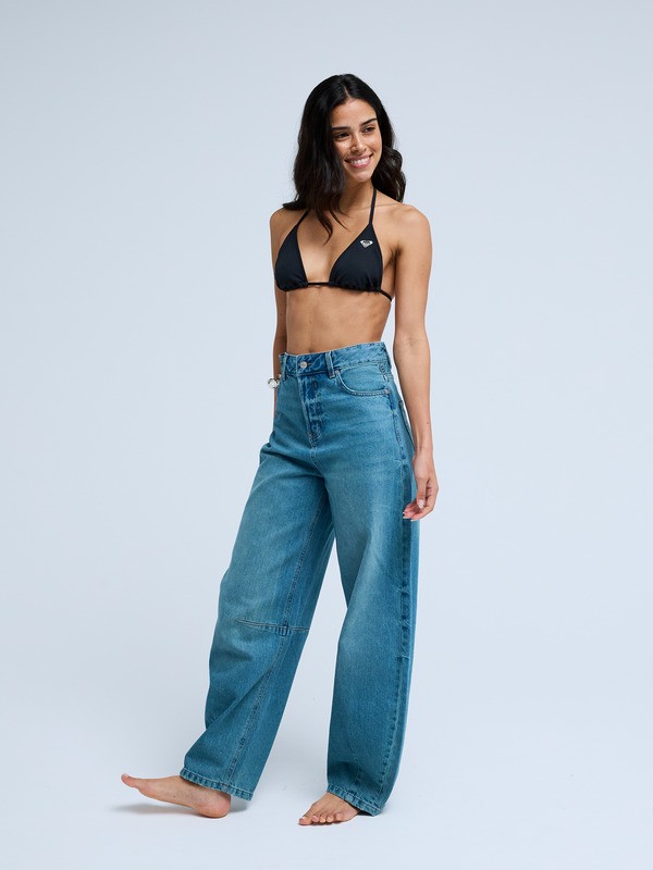 Saltywater Glow Jean loose Bleu Femme