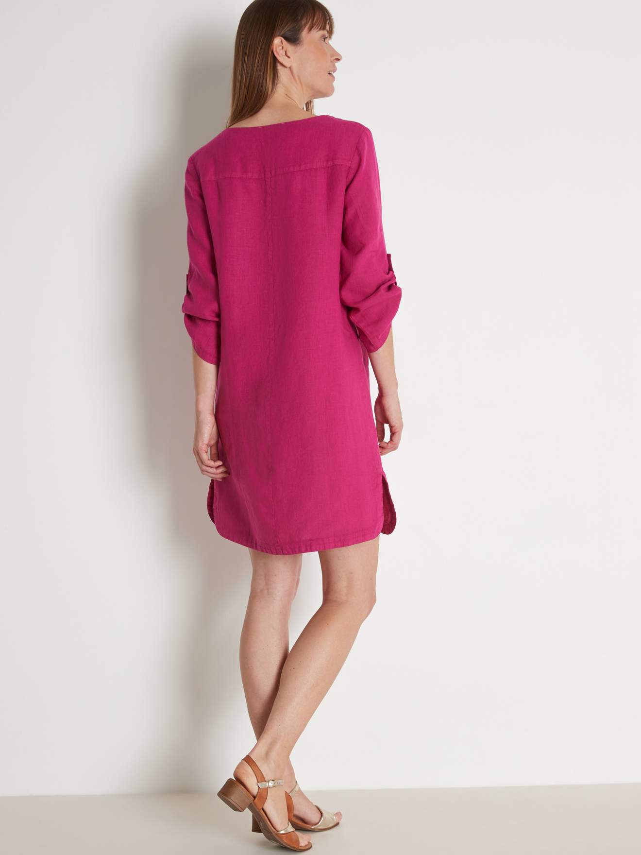 Robe en lin forme housse