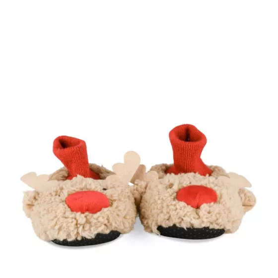 Chaussons peluche renne MARRON NINI & GIRLS