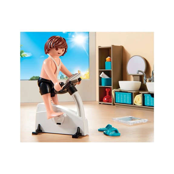 Salle de bains avec douche à l'italienne Playmobil City Life 9268