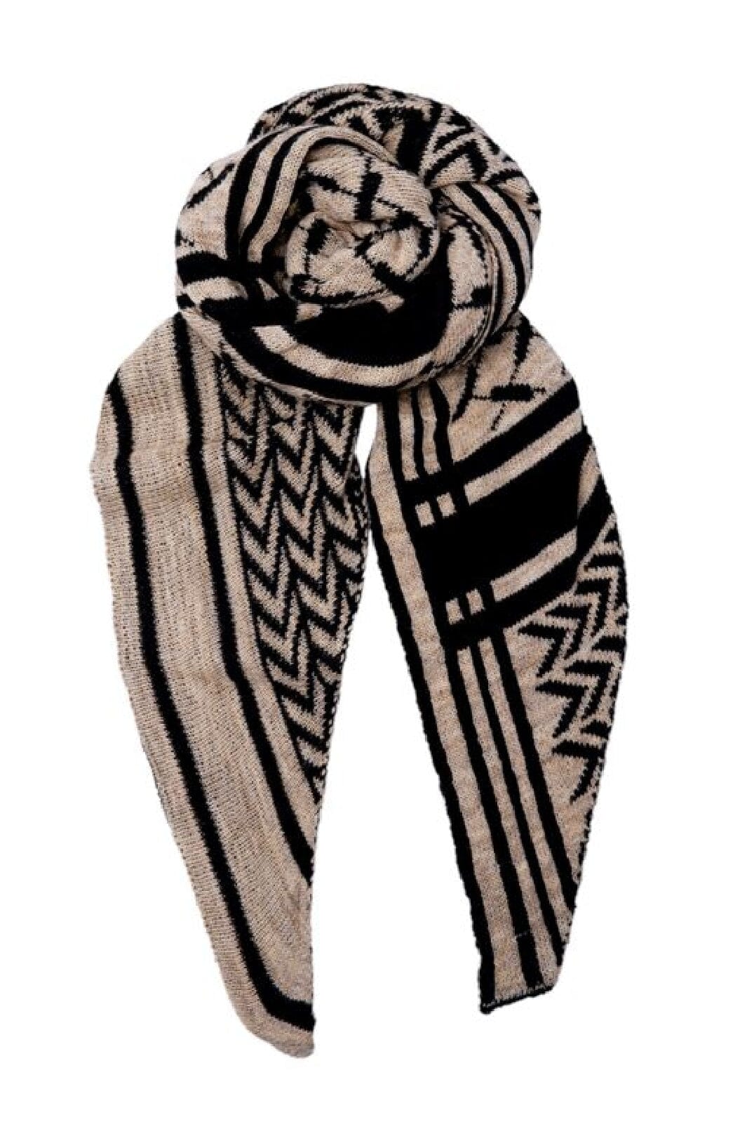 Black Colour Bcbex Triangle Scarf latte