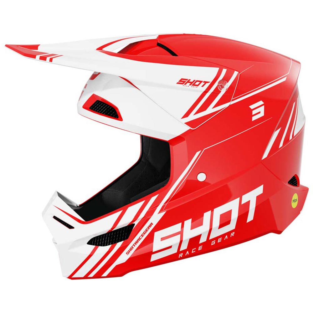 Shot - Casque Race Sprint Rouge / Blanc / Brillant