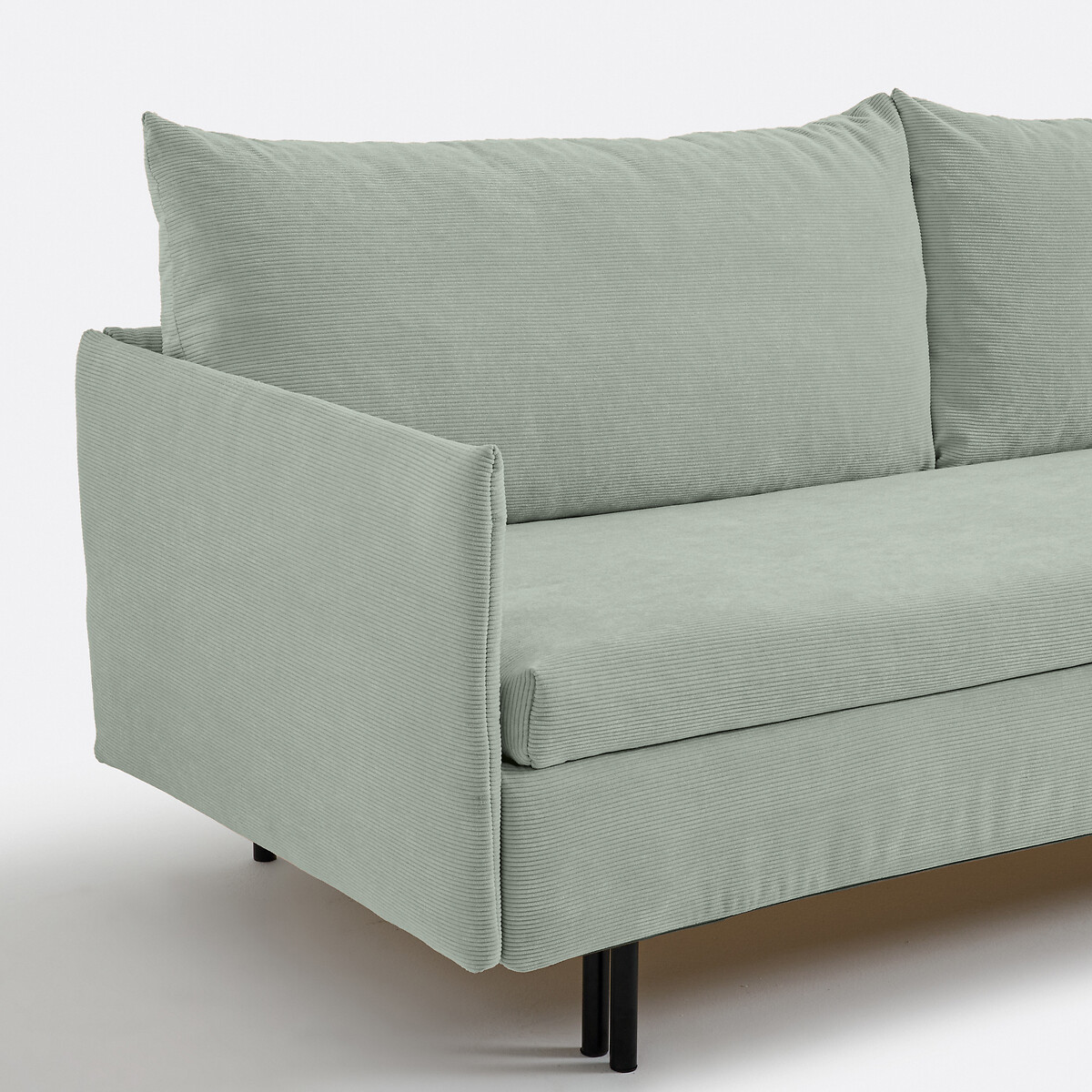 LA REDOUTE INTERIEURS<br>Sofá-cama de veludo cotelê fino, ZOFT