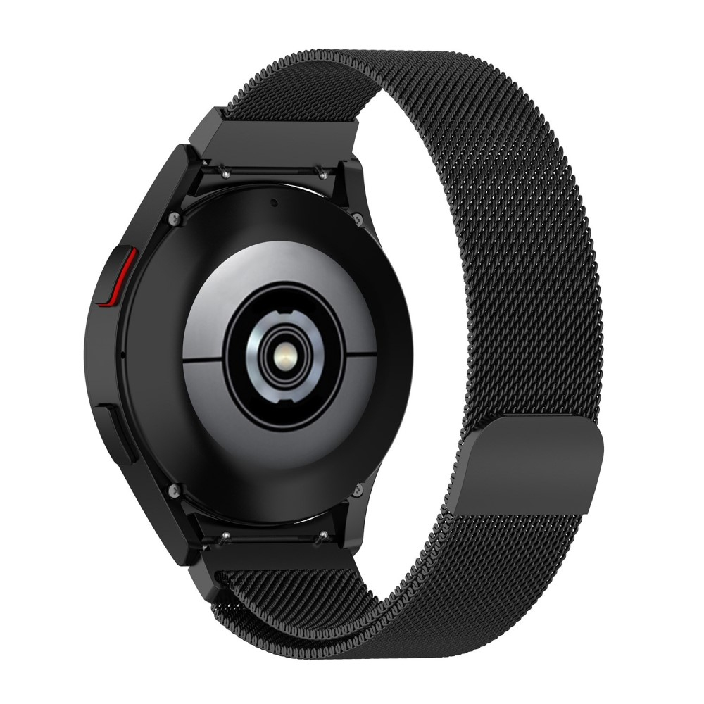 Galaxy Watch 5 (44/40mm) / Watch 5 Pro (45mm) Edelstahl Magnet Armband Milanaise (Gelenkumfang: 170-260mm) - Schwarz