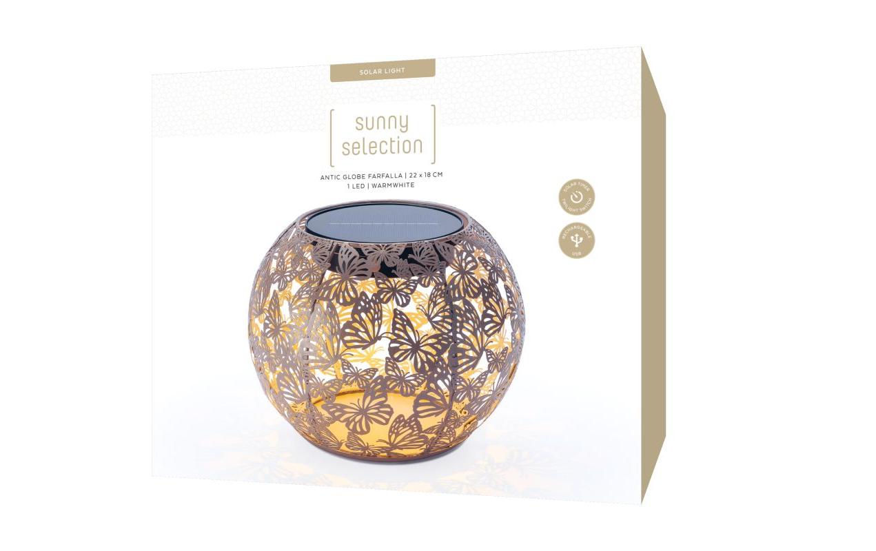 Solar Antic Globe Farfalla BraunDekorative Solarleuchte