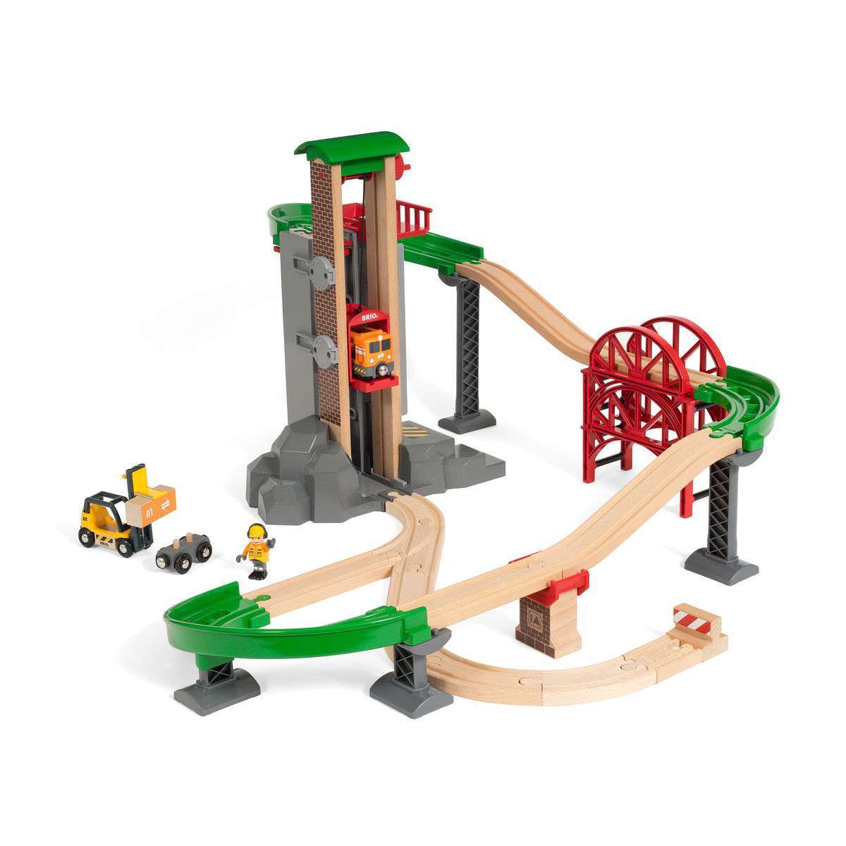 BRIO Spiel Großes Lagerhaus-Set mit Aufzug