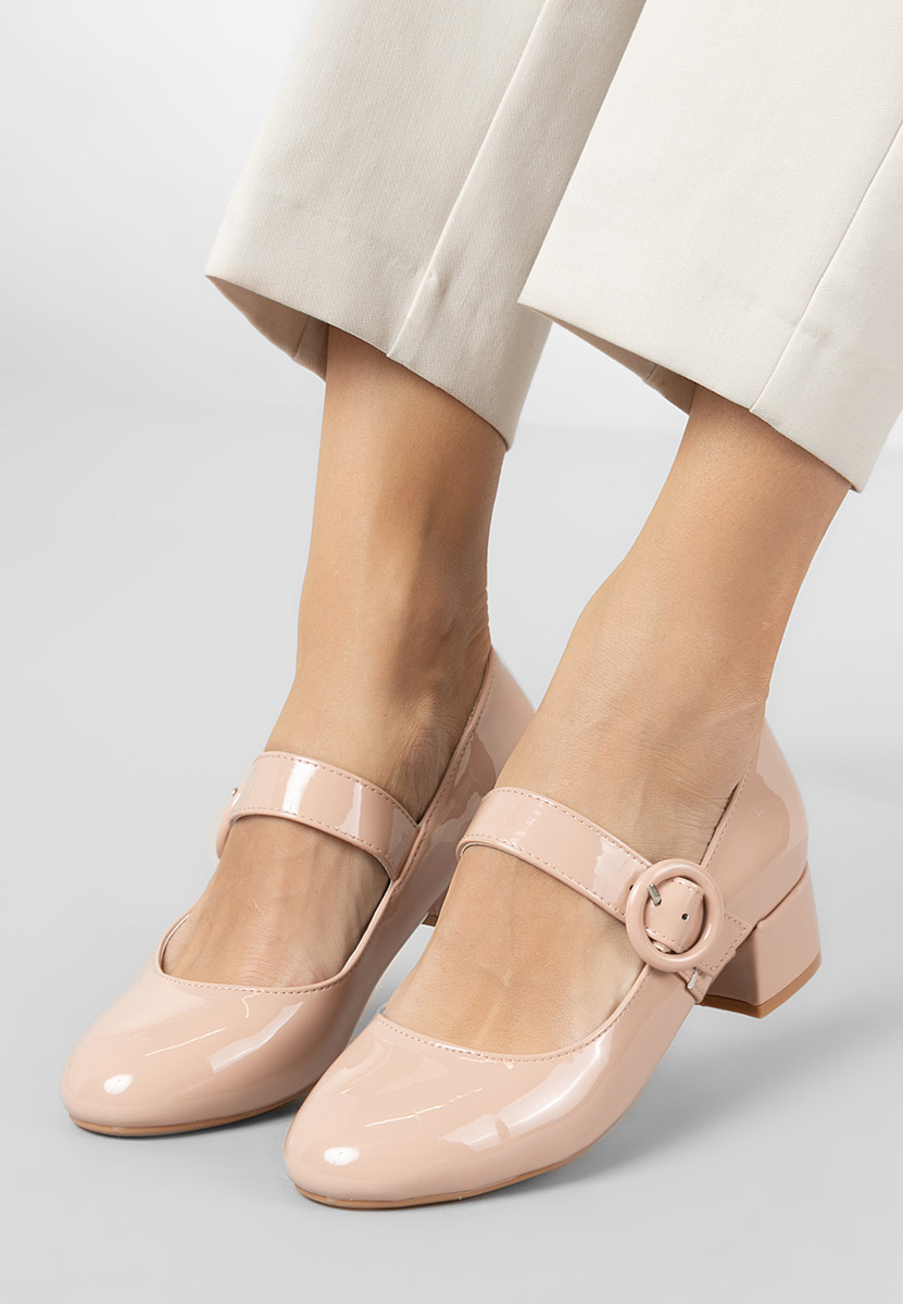 Chaussures à petit talon beige Adevana
