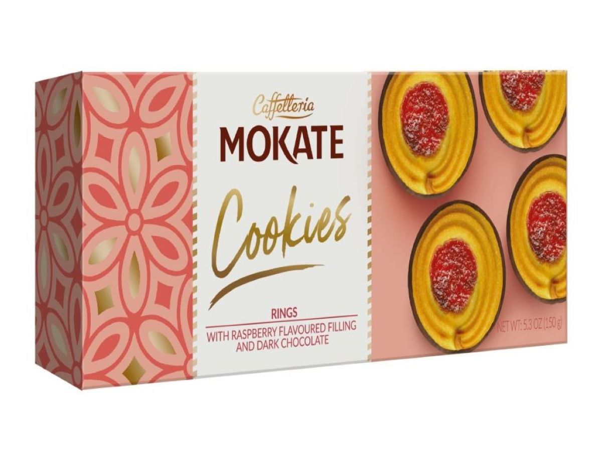 BOLACHAS COOKIES MOKATE FRAMBOESA CHOCOLATE 150G